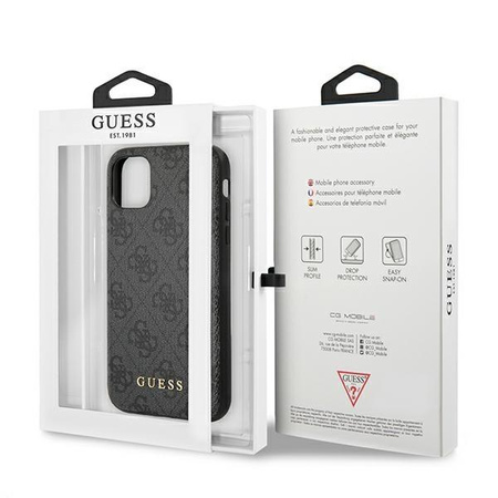 Guess 4G Metal Gold Logo - iPhone 11 Case (gray)