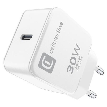 Cellularline The One - Chargeur secteur USB-C Power Delivery 30W (blanc)