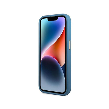 Guess 4G fém fényképezőgép tok - iPhone 14 Pro tok (kék)