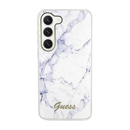 Guess Marble Collection - Etui Samsung Galaxy S23 (blanc)