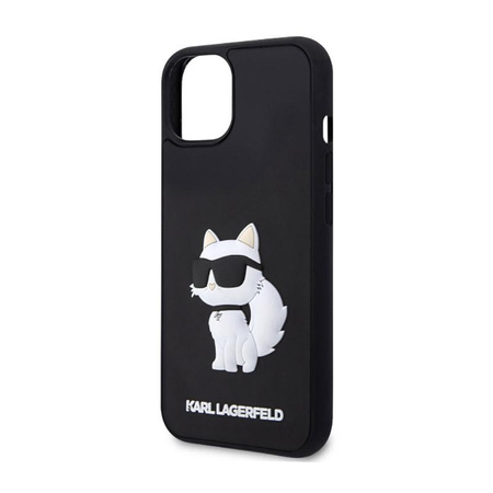 Karl Lagerfeld 3D gumové pouzdro NFT Choupette - iPhone 14 (černé)