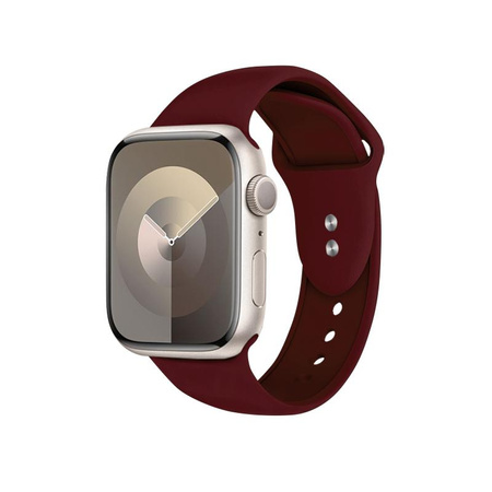 Crong Liquid - Pasek do Apple Watch 44/45/46/49 mm (bordowy)