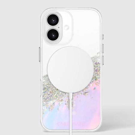 Case-Mate Karat MagSafe - Coque iPhone 16 (Holographic Soap Bubble)