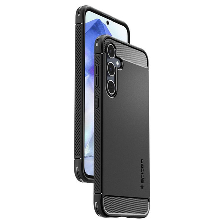 Spigen Rugged Armor - Gehäuse für Samsung Galaxy A55 5G (Mattschwarz)