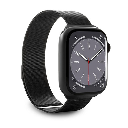 Puro Milanese Magnetic Band - Bracelet en acier inoxydable pour Apple Watch 38/40/41 mm (noir)