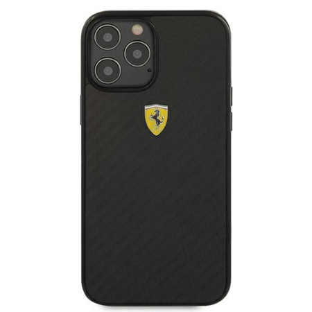 FERRARI On Track Carbon - Etui iPhone 12 Pro Max (czarny)