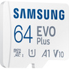 Carte mémoire Samsung microSDXC EVO Plus - 64 Go UHS-I U1 A1 V10 avec adaptateur