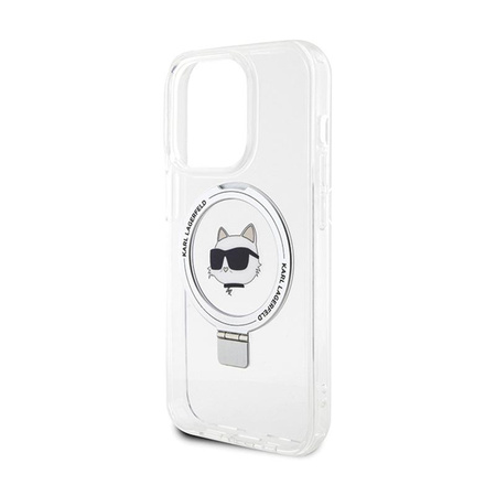 Karl Lagerfeld Ring Stand Choupette Head MagSafe - iPhone 15 Pro Max tok (fehér)