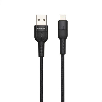 Borofone Starlight - kabel połączeniowy USB do Lightning 1.2 m (czarny)