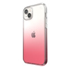 Speck Presidio Perfect-Clear + Ombre - pouzdro pro iPhone 15 Plus / 14 Plus s povrchovou úpravou MICROBAN (čiré / Vintage Rose Fade)