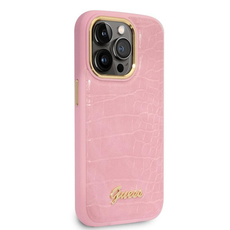 Guess Croco Collection - iPhone 14 Pro Max Case (pink)