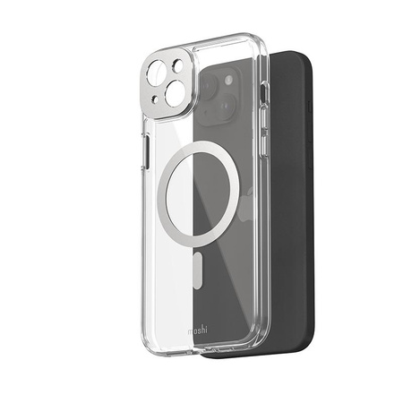 Moshi iGlaze MagSafe - iPhone 15 Plus Tasche (Luna Silber)