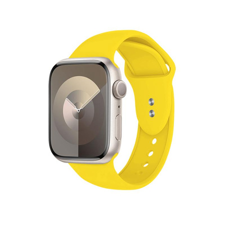 Crong Liquid - Řemínek pro Apple Watch 42/44/45/49 mm (žlutý)