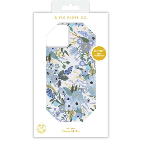 Rifle Paper Clear - iPhone 14 Plus Case (Garden Party Blue)