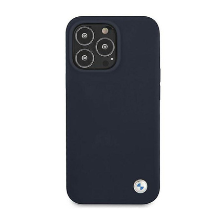 BMW Silicone Signature Logo Case pour iPhone 13 Pro Max (bleu foncé)