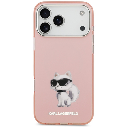 Etui do iPhone 17 Pro do MagSafe Karl Lagerfeld Logo Oryginalne Różowe Case