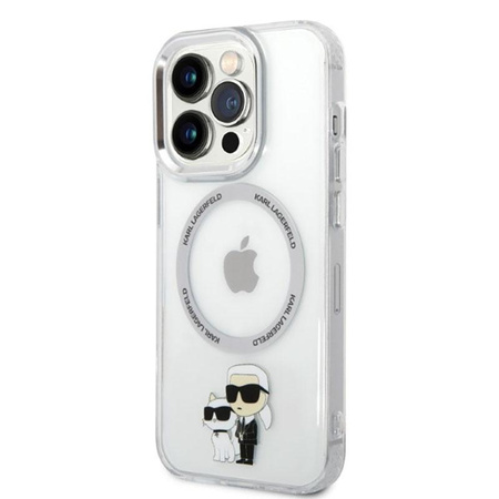 Karl Lagerfeld IML NFT Karl & Choupette Magsafe - pouzdro pro iPhone 14 Pro (průhledné)