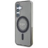 Guess Rhinestones imprimés Logo classique MagSafe - étui pour Samsung Galaxy S25 (noir)