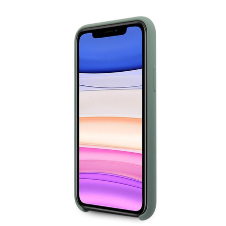 Guess Silicone 4G Tone to Tone - Coque iPhone 11 (kaki)
