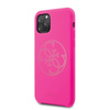 Guess Slilicon 4G Tone on Tone Logo - iPhone 11 Pro Case (Fuchsia)