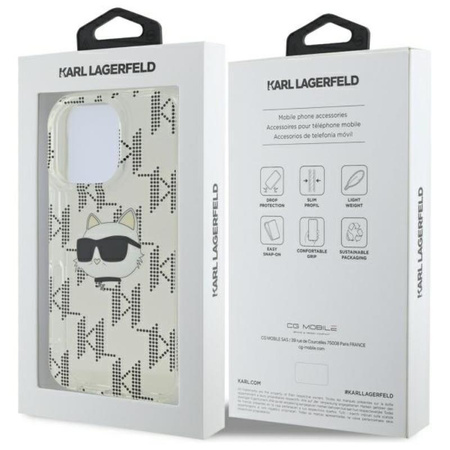 Karl Lagerfeld IML Choupette Head Electroplated - Case for iPhone 16 Pro (transparent)