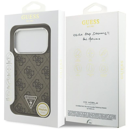 Guess 4G Triangle Logo MagSafe - Hülle iPhone 17 Pro (braun)