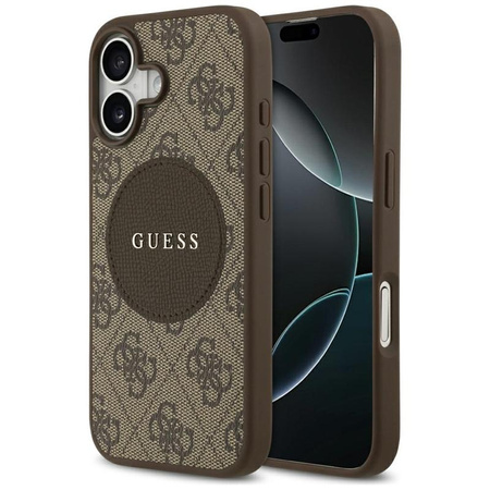 ETUI DO IPHONE 17 do MAGSAFE GUESS ORYGINALNE BRĄZOWE SKÓRZANE MODNE CASE