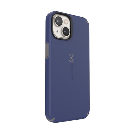 Speck CandyShell Pro - iPhone 14 / iPhone 13 Tasche mit MICROBAN-Beschichtung (Preußisch Blau / Wolkig Grau)
