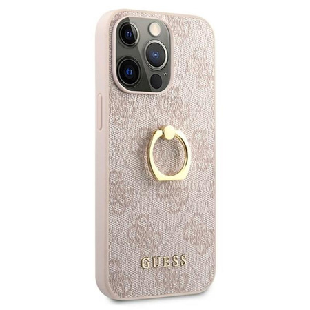Guess 4G Ring Case - Coque pour iPhone 13 Pro (rose)