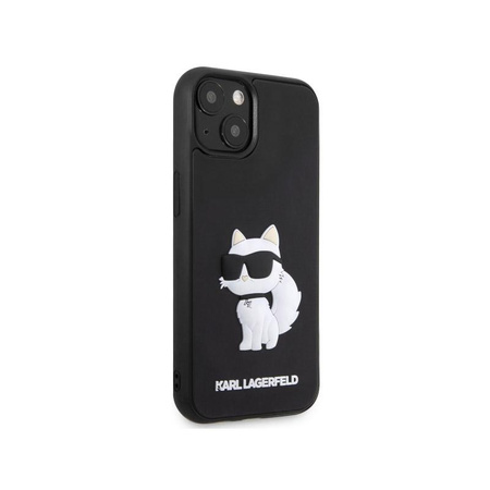 Karl Lagerfeld 3D Gummi NFT Choupette - iPhone 14 Plus Tasche (Schwarz)