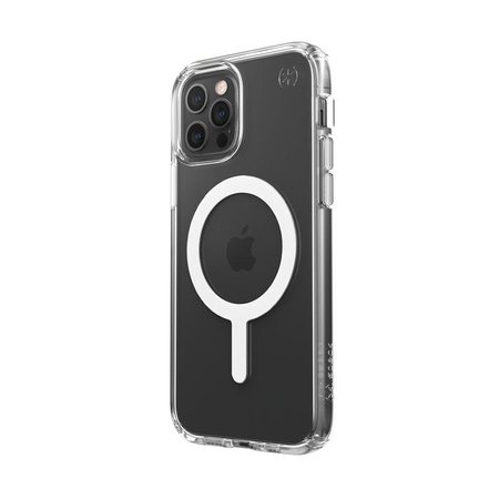 Speck Presidio Perfect-Clear + MagSafe - Coque pour iPhone 12 / iPhone 12 Pro avec revêtement MICROBAN (transparent)