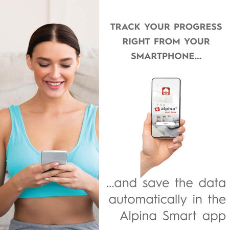 Alpina - Pèse-personne intelligent avec application pour surveiller 180 kg