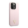 Guess Silicone Triangle Logo - Etui iPhone 14 Pro (fioletowy)