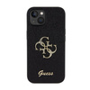 Guess Glitter Script Big 4G - Etui iPhone 15 Plus (czarny)