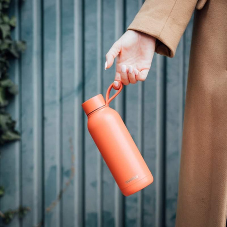 Quokka Solid With Strap - Bouteille thermique en acier inoxydable de 510 ml avec sangle (Orange)