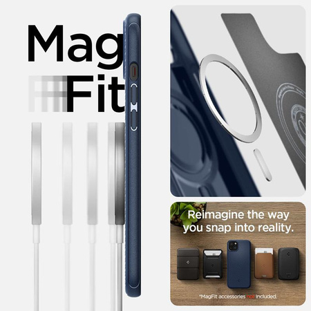 Spigen Mag Armor MagSafe - Hülle für iPhone 15 (Marineblau)