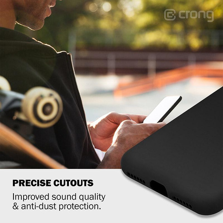 Crong Color Cover - Pouzdro pro iPhone SE (2022/2020) / 8 / 7 (černé)