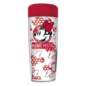 Minnie Mouse - Cestovní hrnek 533 ml (bílá/červená)