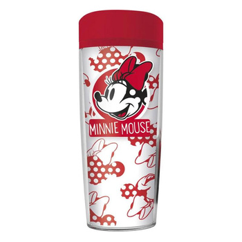Minnie Mouse - cestovní hrnek 533 ml (bílá/červená)