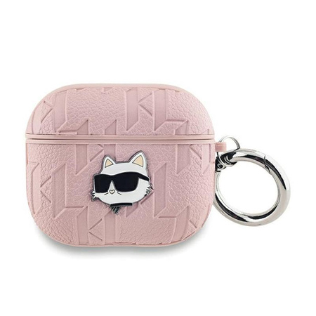 Karl Lagerfeld Monogram Choupette Head - AirPods 3 tok (rózsaszín)