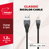 Energizer Classic - Câble de connexion USB-A vers Lightning certifié MFi 1,2m (Noir)