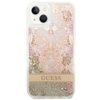 Guess Liquid Glitter Paisley - pouzdro pro iPhone 14 Plus (zlaté)