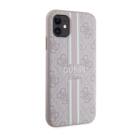 Guess 4G Printed Stripes MagSafe - Etui iPhone 11 (Różowy)