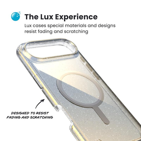Speck Presidio Lux MagSafe - Case iPhone Air (Hyper Mirror Glitter / Silver Metallic)