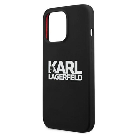 Karl Lagerfeld Silikon Stack Logo - iPhone 13 Pro Max Tasche (schwarz)