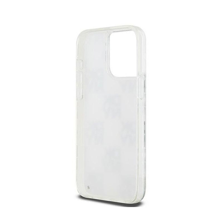 DKNY Liquid Glitter Multilogo - Schutzhülle für iPhone 15 Pro Max (weiß)