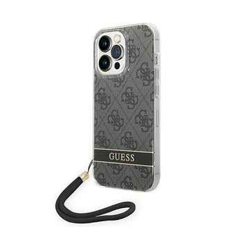 Guess 4G Print Cord - pouzdro pro iPhone 14 Pro Max (černé)