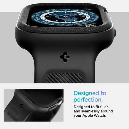 Spigen Vault Pro - Bracelet avec étui pour Apple Watch 10 46 mm (Noir mat)