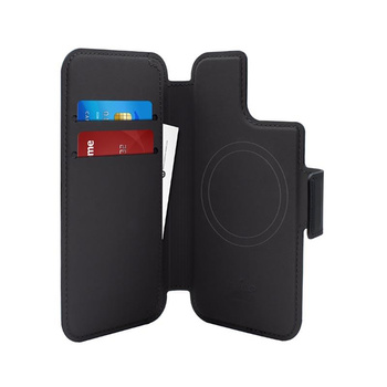 PURO Folio MagSafe Case - pouzdro pro iPhone 15 Plus / 14 Plus / 12 Pro Max (černé)