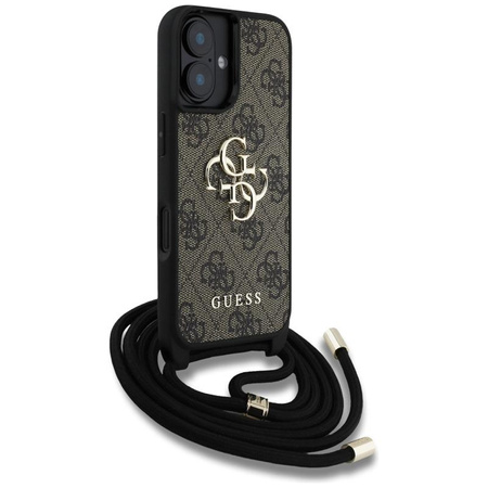 Guess 4G Big Logo Cord Strap Crossbody - Tasche für iPhone 16 (braun)